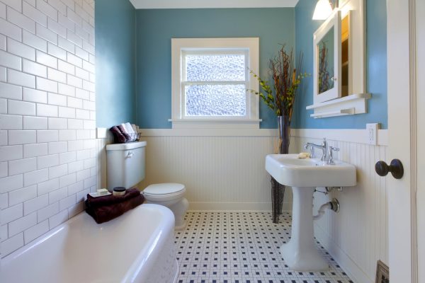 Luxury bathroom in an old house