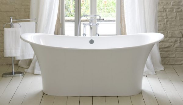 a classic soaking tub